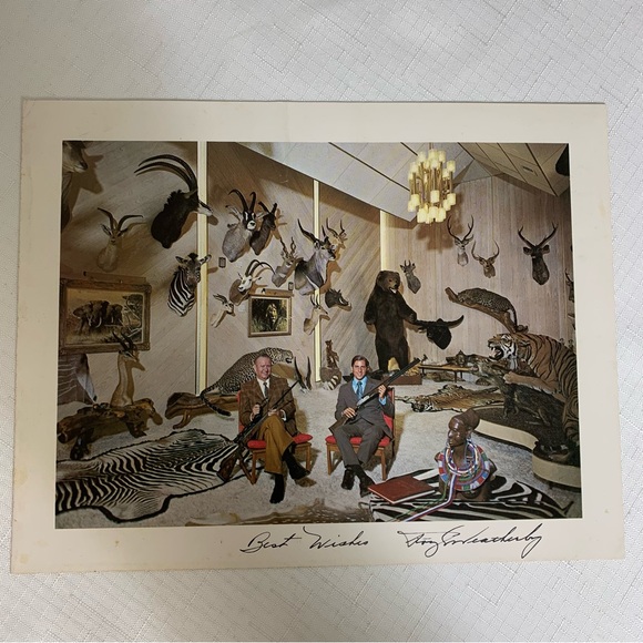 RARE Vintage Art Print Roy Weatherby Christmas Card Trophy Room Hall Paper Colle - Picture 1 of 9